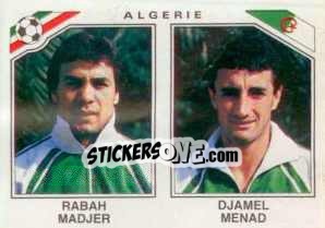 Sticker Rabah Madjer / Djamel Menad - FIFA World Cup Mexico 1986 - Panini