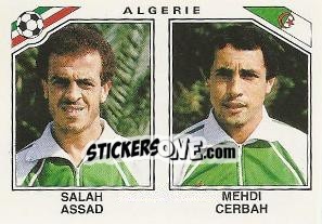 Cromo Salah Assad / Mehdi Cerbah - FIFA World Cup Mexico 1986 - Panini