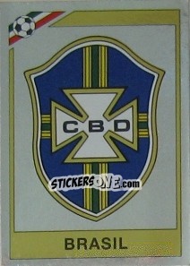 Sticker Badge Brazilia - FIFA World Cup Mexico 1986 - Panini