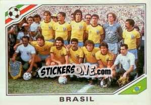 Figurina Team Brazilia - FIFA World Cup Mexico 1986 - Panini