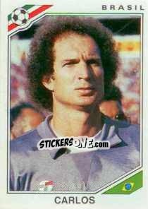 Sticker Carlos - FIFA World Cup Mexico 1986 - Panini