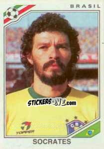 Cromo Socrates - FIFA World Cup Mexico 1986 - Panini