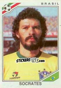 Figurina Socrates - FIFA World Cup Mexico 1986 - Panini