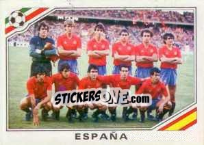 Figurina Team Spania - FIFA World Cup Mexico 1986 - Panini