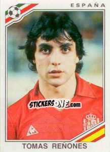 Sticker Tomas Renones - FIFA World Cup Mexico 1986 - Panini