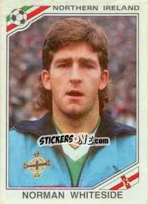 Sticker Norman Whiteside - FIFA World Cup Mexico 1986 n. 290 - Panini