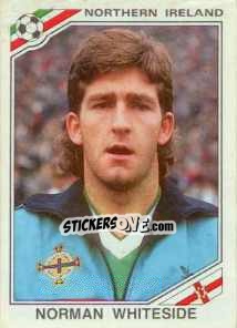 Cromo Norman Whiteside - FIFA World Cup Mexico 1986 - Panini