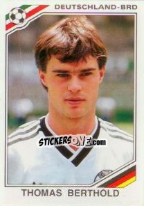 Sticker Thomas Berthold - FIFA World Cup Mexico 1986 - Panini