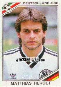Sticker Matthias Herget - FIFA World Cup Mexico 1986 - Panini