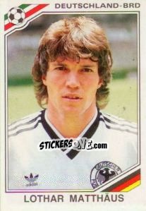 Figurina Lothar Matthaus - FIFA World Cup Mexico 1986 - Panini