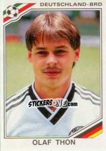 Sticker Olaf Thon - FIFA World Cup Mexico 1986 n. 303 - Panini
