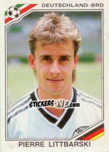 Sticker Pierre Littbarski - FIFA World Cup Mexico 1986 - Panini