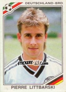 Cromo Pierre Littbarski - FIFA World Cup Mexico 1986 - Panini