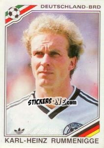 Sticker Karl-Heinz Rummenigge - FIFA World Cup Mexico 1986 n. 307 - Panini