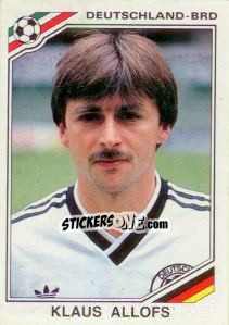 Sticker Klaus Allofs - FIFA World Cup Mexico 1986 - Panini