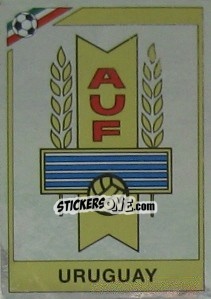 Sticker Badge Uruguay - FIFA World Cup Mexico 1986 n. 310 - Panini