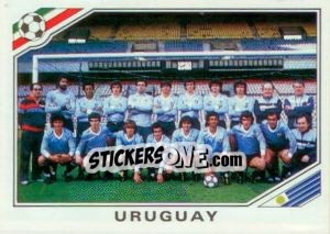 Figurina Team Uruguay - FIFA World Cup Mexico 1986 - Panini