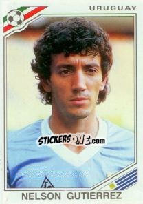 Sticker Nelson Gutierrez - FIFA World Cup Mexico 1986 n. 314 - Panini