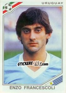 Cromo Enzo Francescoli - FIFA World Cup Mexico 1986 - Panini
