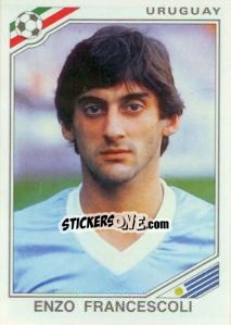 Sticker Enzo Francescoli - FIFA World Cup Mexico 1986 n. 322 - Panini