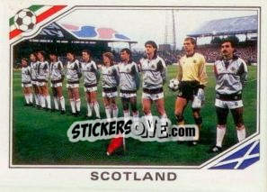 Sticker Team Scotland - FIFA World Cup Mexico 1986 n. 329 - Panini
