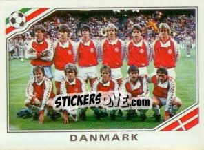 Sticker Team Denmark - FIFA World Cup Mexico 1986 - Panini