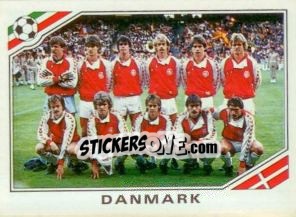 Sticker Team Denmark - FIFA World Cup Mexico 1986 n. 347 - Panini