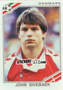 Sticker John Sivebaek - FIFA World Cup Mexico 1986 - Panini