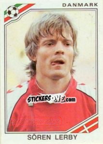Cromo Soren Lerby - FIFA World Cup Mexico 1986 n. 354 - Panini