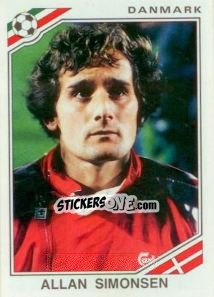 Sticker Allan Simonsen - FIFA World Cup Mexico 1986 - Panini