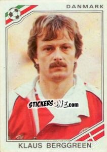 Sticker Klaus Berggreen - FIFA World Cup Mexico 1986 n. 359 - Panini
