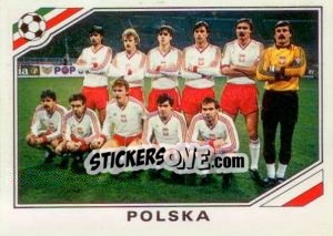 Sticker Team Poland - FIFA World Cup Mexico 1986 - Panini