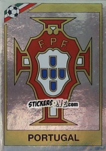 Figurina Badge Portugal - FIFA World Cup Mexico 1986 - Panini