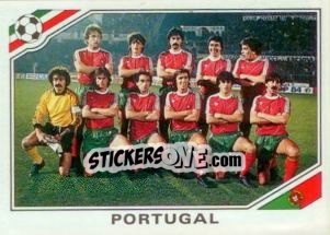 Sticker Team Portugal - FIFA World Cup Mexico 1986 - Panini