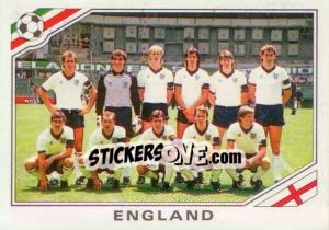 Figurina Team England - FIFA World Cup Mexico 1986 - Panini
