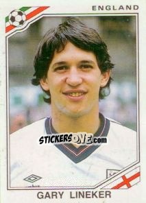 Sticker Gary Lineker - FIFA World Cup Mexico 1986 n. 415 - Panini