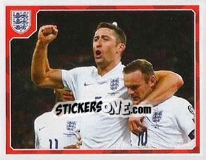 Sticker Gary Cahill / Wayne Rooney - England 2016 - Panini