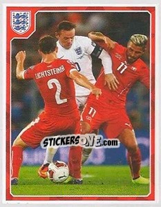 Sticker Wayne Rooney / Stephan Lichtsteiner / Valon Behrami - England 2016 n. 150 - Panini