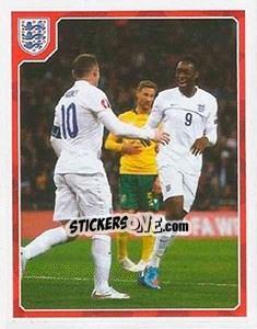 Cromo Wayne Rooney / Danny Welbeck - England 2016 - Panini