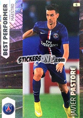 Sticker Javier Pastore - FOOT 2015-2016. Adrenalyn XL n. 6 - Panini