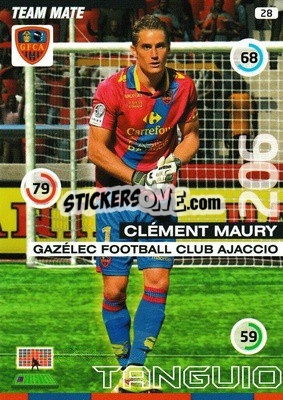 Cromo Clément Maury - FOOT 2015-2016. Adrenalyn XL - Panini