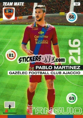 Sticker Pablo Martinez - FOOT 2015-2016. Adrenalyn XL n. 32 - Panini
