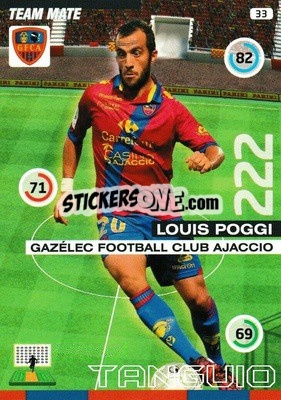 Cromo Louis Poggi - FOOT 2015-2016. Adrenalyn XL - Panini