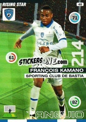 Sticker Francois Kamano - FOOT 2015-2016. Adrenalyn XL n. 48 - Panini