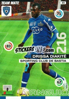 Sticker Drissa Diakite - FOOT 2015-2016. Adrenalyn XL n. 49 - Panini