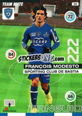 Sticker Francois Modesto - FOOT 2015-2016. Adrenalyn XL n. 50 - Panini