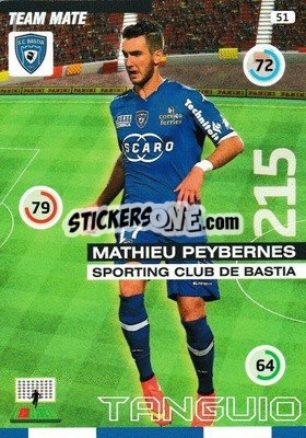 Figurina Mathieu Peybernes - FOOT 2015-2016. Adrenalyn XL n. 51 - Panini