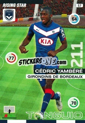 Sticker Cedric Yambere - FOOT 2015-2016. Adrenalyn XL n. 57 - Panini