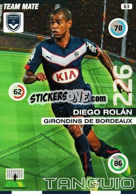 Sticker Diego Rolan - FOOT 2015-2016. Adrenalyn XL n. 63 - Panini