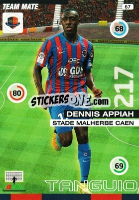 Sticker Dennis Appiah - FOOT 2015-2016. Adrenalyn XL n. 67 - Panini
